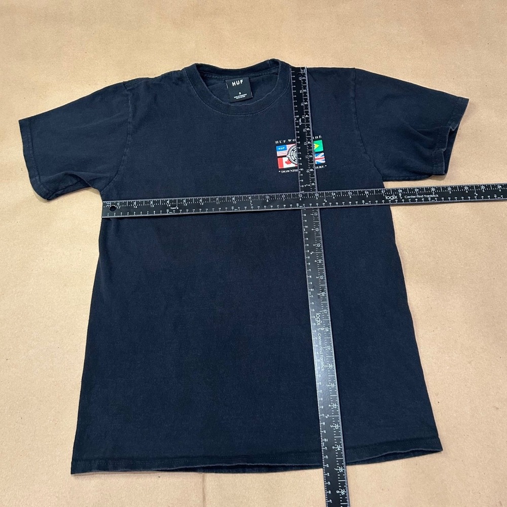 HUF Worldwide Black Downhill From Here T-Shirt Mens Small - Picture 7 of 7